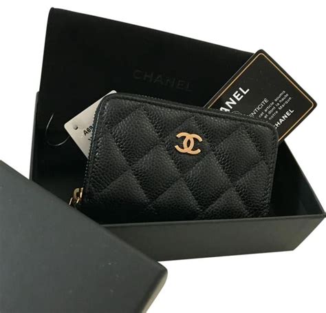 chanel so black card holder|Zipped card holder .